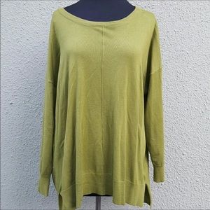 Avocado Split Hem Sweater
